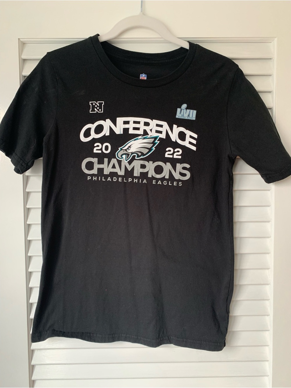 Philadelphia Eagles 2022 Conference Champions Tee - Black - Kids size 14/16